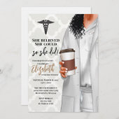 Einladung von White Coat Medical School Abschluss (Vorne/Hinten)