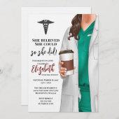 Einladung von White Coat Medical School Abschluss (Vorne/Hinten)