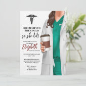 Einladung von White Coat Medical School Abschluss (Stehend Vorderseite)