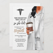 Einladung von White Coat Medical School Abschluss (Vorne/Hinten)