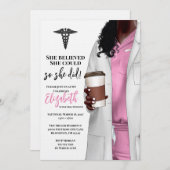 Einladung von White Coat Medical School Abschluss (Vorne/Hinten)