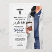 Einladung von White Coat Medical School Abschluss (Vorne/Hinten)