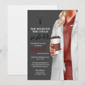 Einladung von White Coat Medical School Abschluss (Vorne/Hinten)