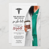 Einladung von White Coat Medical School Abschluss (Vorne/Hinten)