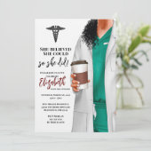 Einladung von White Coat Medical School Abschluss (Stehend Vorderseite)