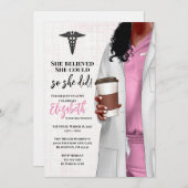 Einladung von White Coat Medical School Abschluss (Vorne/Hinten)