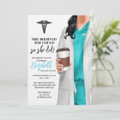 Einladung von White Coat Medical School Abschluss (Stehend Vorderseite)