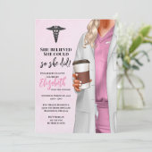 Einladung von White Coat Medical School Abschluss (Stehend Vorderseite)