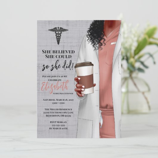 Einladung von White Coat Medical School Abschluss (Stehend Vorderseite)