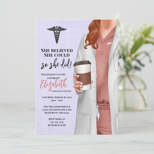 Einladung von White Coat Medical School Abschluss (Stehend Vorderseite)