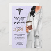 Einladung von White Coat Medical School Abschluss (Vorne/Hinten)