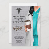 Einladung von White Coat Medical School Abschluss (Vorne/Hinten)