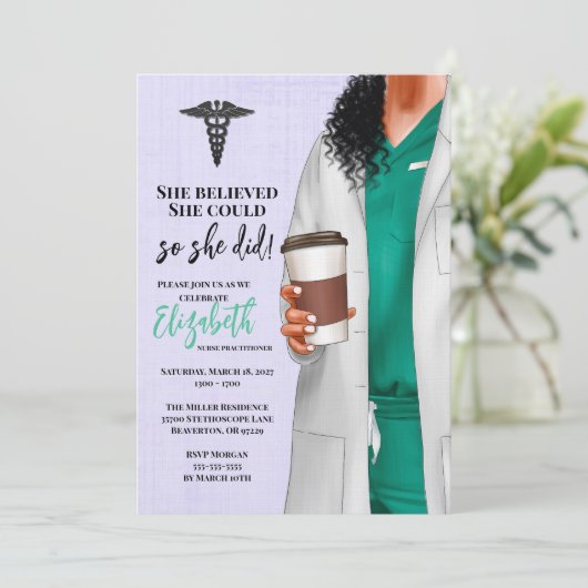 Einladung von White Coat Medical School Abschluss (Stehend Vorderseite)