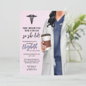 Einladung von White Coat Medical School Abschluss (Stehend Vorderseite)