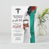 Einladung von White Coat Medical School Abschluss (Stehend Vorderseite)