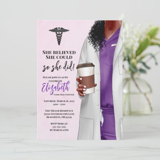 Einladung von White Coat Medical School Abschluss (Stehend Vorderseite)