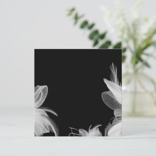 Einladung von White Feathers (Stehend Vorderseite)