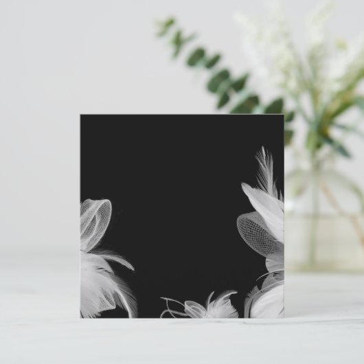 Einladung von White Feathers (Stehend Vorderseite)