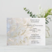 Einladung von White Floral Quinceanera (Stehend Vorderseite)