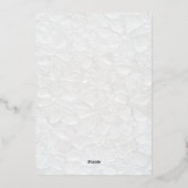 Einladung von White Floral Wedding Foil (Rückseite)