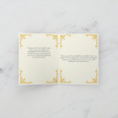 Einladung von White Gold Vintag Abschluss (Innenseite)