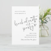 Einladung von White Junggeselinnen-Abschied (Stehend Vorderseite)
