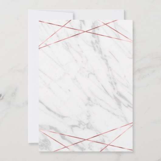 Einladung von White Marble Geo Junggeselinnen-Absc (Rückseite)