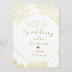 Einladung von White on White Floral Wedding