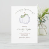 Einladung von White Pumpkin Bridal Dusche (Stehend Vorderseite)