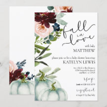 Einladung von White Pumpkin Fall in Liebe Babydusc