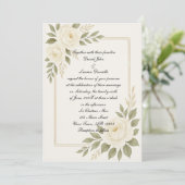Einladung von White Rose (Stehend Vorderseite)