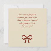 Einladung von White Rose (Rückseite)