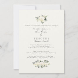 Einladung von White Rose Floral Wedding