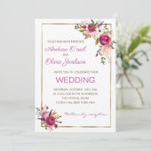 Einladung von White Roses (Stehend Vorderseite)