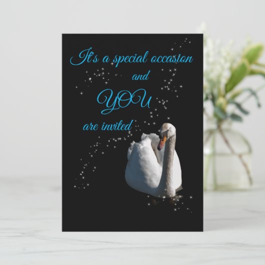 Einladung von White Swan (Stehend Vorderseite)