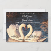 Einladung von White Swans Hochzeit (Vorderseite)