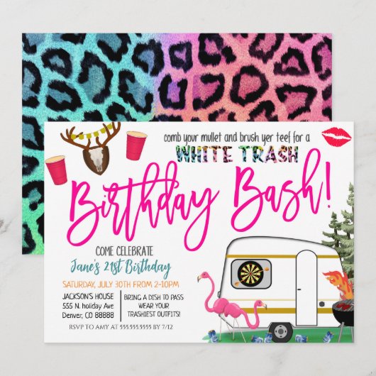 Einladung von White Trash (Vorne/Hinten)