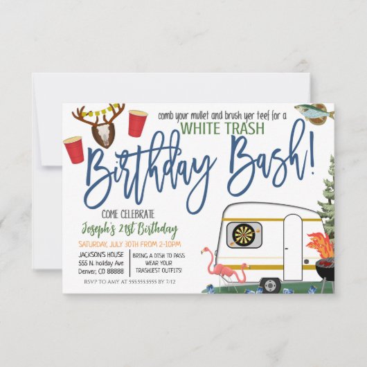 Einladung von White Trash (Vorderseite)