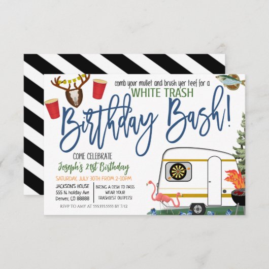 Einladung von White Trash (Vorne/Hinten)