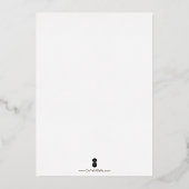 Einladung von White Typografy Wedding Foil (Rückseite)