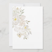 Einladung von White Watercolor Peony Wedding Arch (Rückseite)