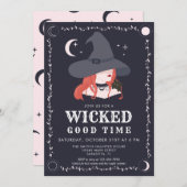 Einladung von "Wicked Witze Black Cat Halloween-Pa (Vorne/Hinten)