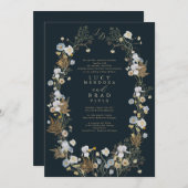 Einladung von Wildblume Frame Hochzeit (Vorne/Hinten)