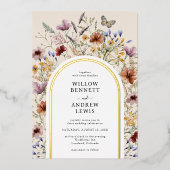 Einladung von Wildblume Wedding Foil (Vorderseite)
