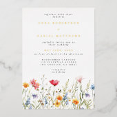 Einladung von Wildblume Wedding Foil (Vorderseite)