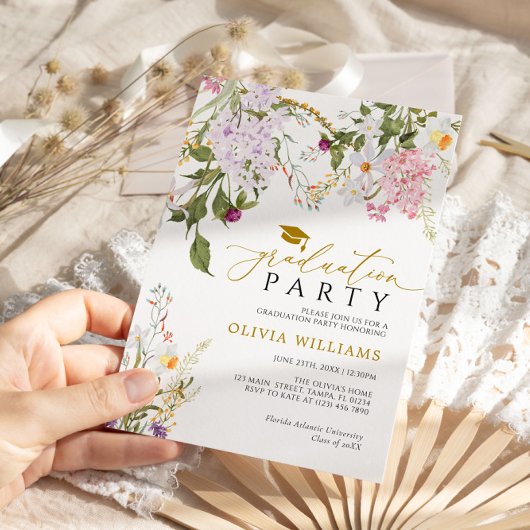 Einladung von Wildblumen