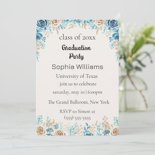 Einladung von Wildblumen (Stehend Vorderseite)