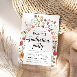 Einladung von Wildblumen Arch Graduation Party