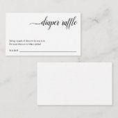 Einladung von Windeln für Babydusche (Vorne/Hinten)