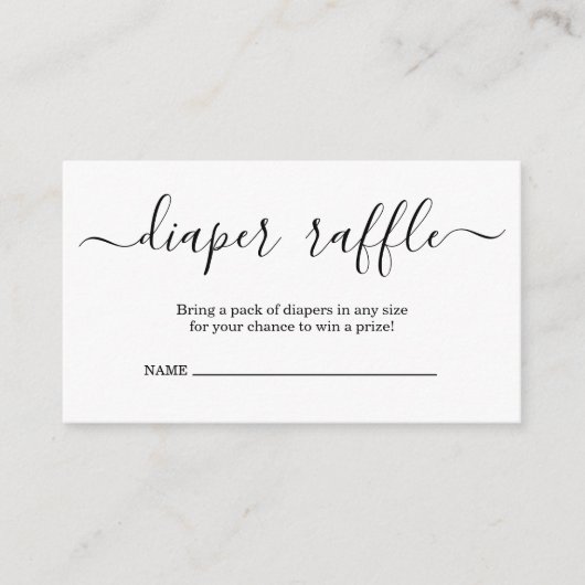 Einladung von Windeln für Babydusche (Vorderseite)